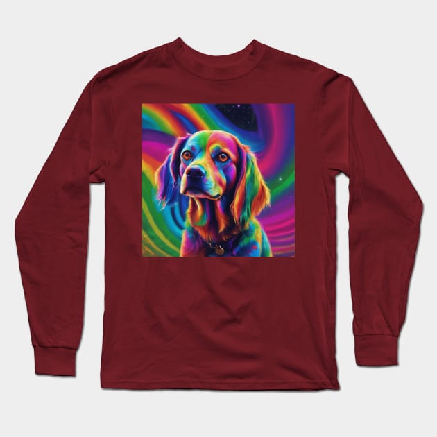 artist's dog painting art Long Sleeve T-Shirt by nonagobich